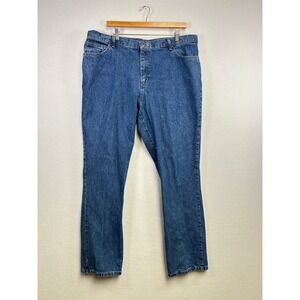 Lee‎ Relaxed Fit Straight Leg Women Jeans Blue Denim Size 18 Long